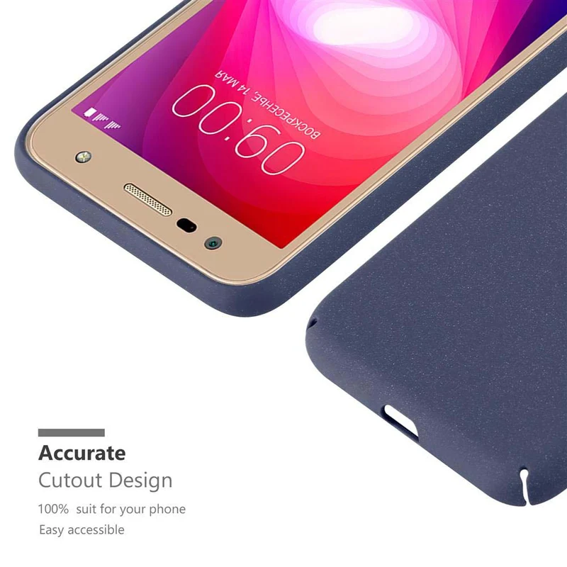 Cadorabo Hülle kompatibel mit LG X POWER 2 Hard Case Schutzhülle in Frosted Optik gegen Kratzer und Stöße