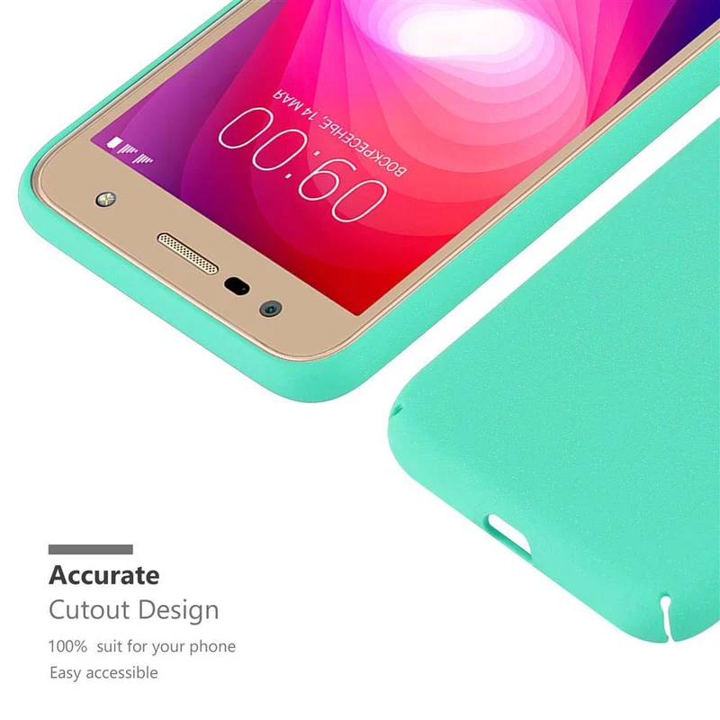 Cadorabo Hülle kompatibel mit LG X POWER 2 Hard Case Schutzhülle in Frosted Optik gegen Kratzer und Stöße