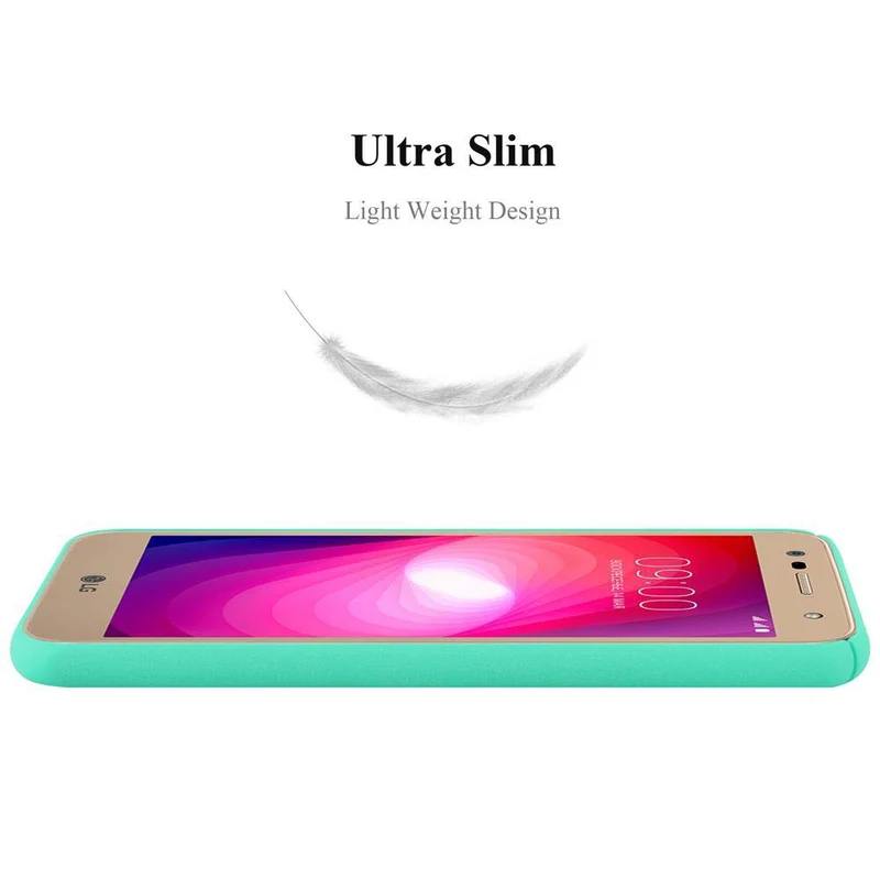 Cadorabo Hülle kompatibel mit LG X POWER 2 Hard Case Schutzhülle in Frosted Optik gegen Kratzer und Stöße