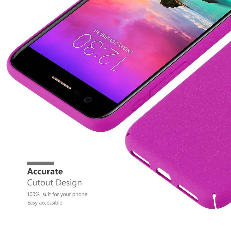 Cadorabo Hülle kompatibel mit LG K10 2017 Hard Case Schutzhülle in Frosted Optik gegen Kratzer und Stöße
