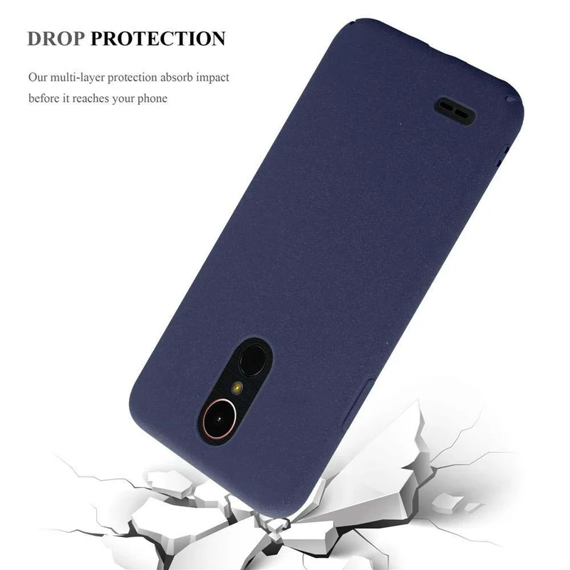 Cadorabo Hülle kompatibel mit LG K10 2017 Hard Case Schutzhülle in Frosted Optik gegen Kratzer und Stöße