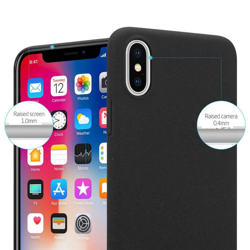 Cadorabo Hülle kompatibel mit Apple iPhone X / XS Hard Case Schutzhülle in Frosted Optik gegen Kratzer und Stöße
