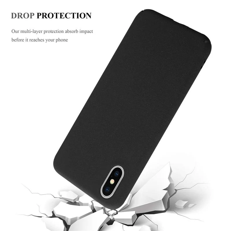 Cadorabo Hülle kompatibel mit Apple iPhone X / XS Hard Case Schutzhülle in Frosted Optik gegen Kratzer und Stöße