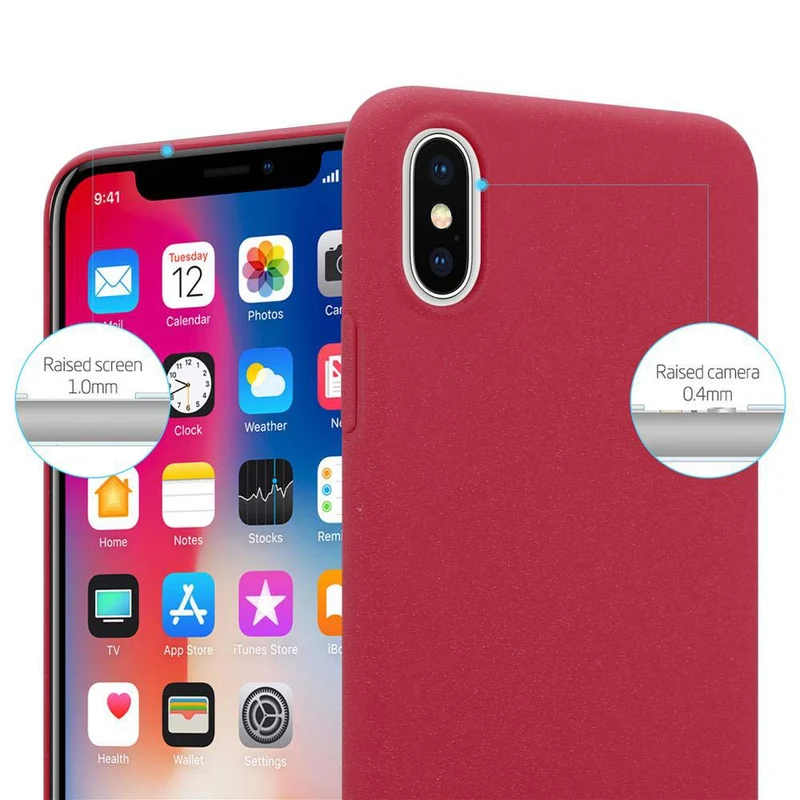 Cadorabo Hülle kompatibel mit Apple iPhone X / XS Hard Case Schutzhülle in Frosted Optik gegen Kratzer und Stöße