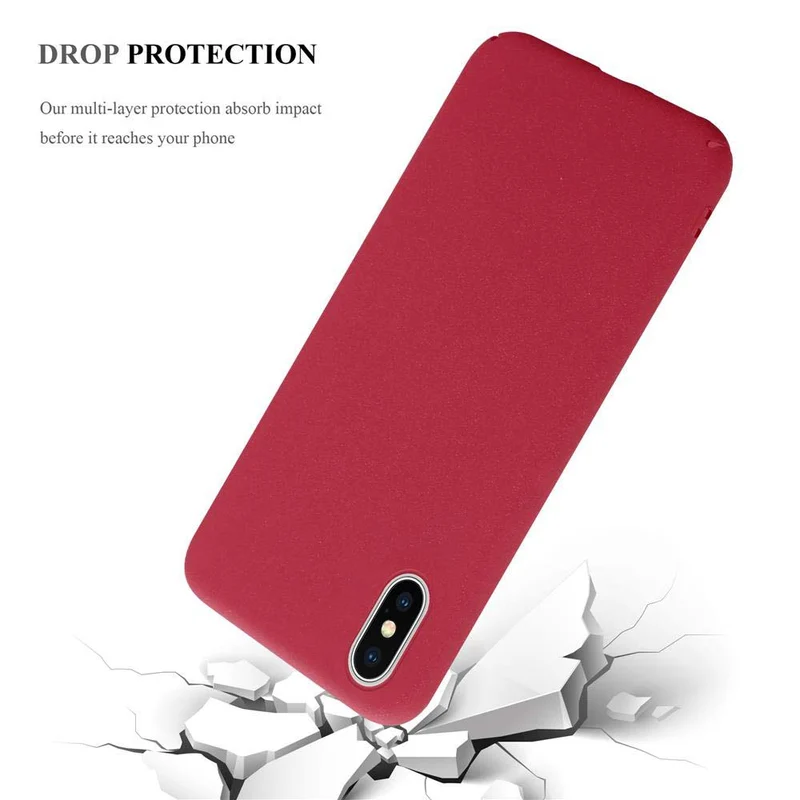 Cadorabo Hülle kompatibel mit Apple iPhone X / XS Hard Case Schutzhülle in Frosted Optik gegen Kratzer und Stöße