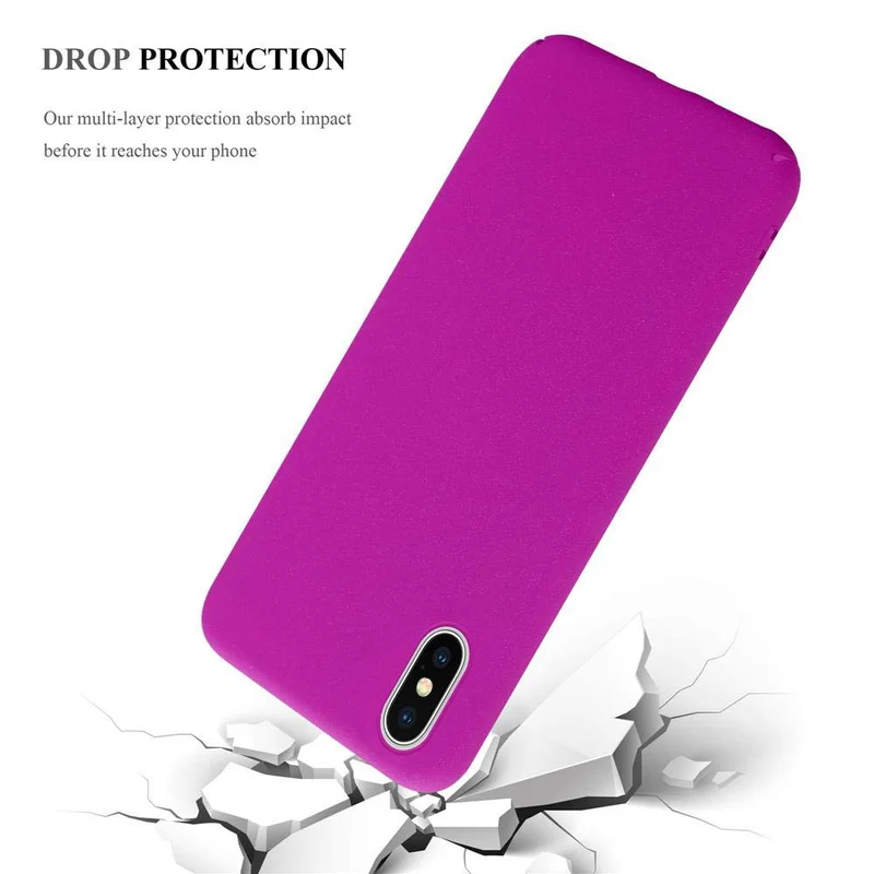 Cadorabo Hülle kompatibel mit Apple iPhone X / XS Hard Case Schutzhülle in Frosted Optik gegen Kratzer und Stöße