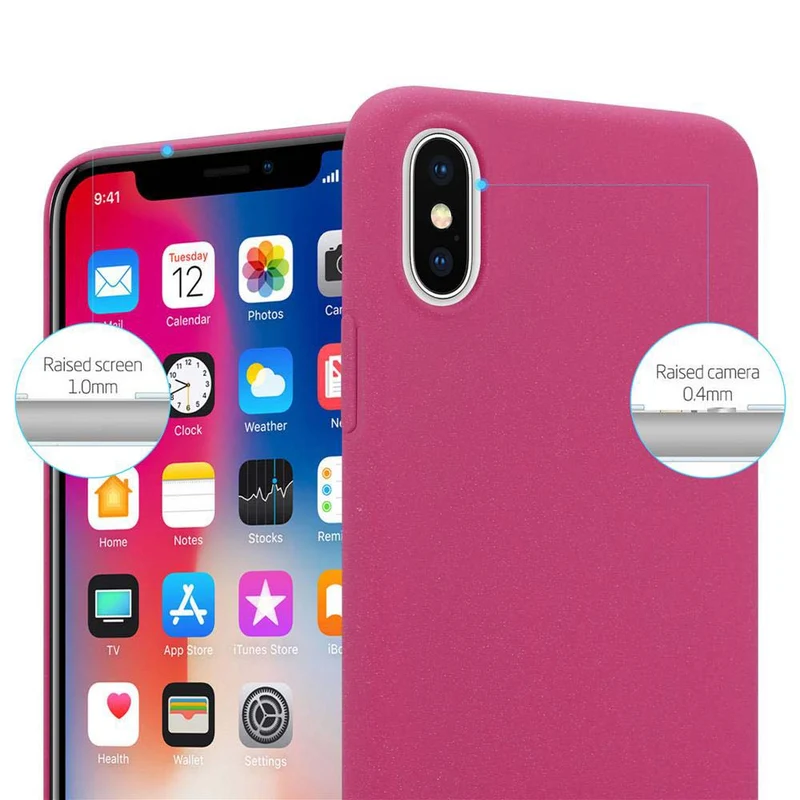 Cadorabo Hülle kompatibel mit Apple iPhone X / XS Hard Case Schutzhülle in Frosted Optik gegen Kratzer und Stöße