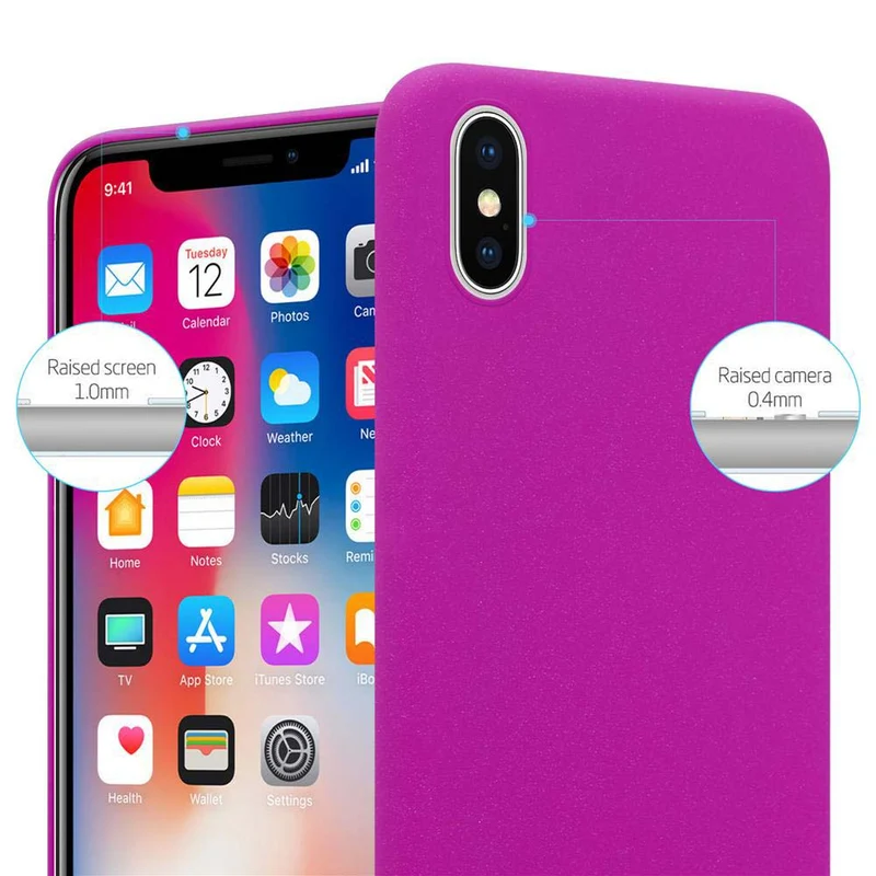 Cadorabo Hülle kompatibel mit Apple iPhone X / XS Hard Case Schutzhülle in Frosted Optik gegen Kratzer und Stöße