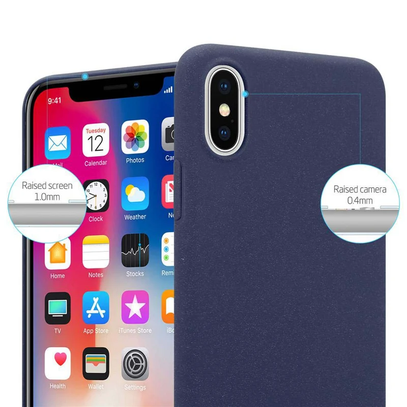 Cadorabo Hülle kompatibel mit Apple iPhone X / XS Hard Case Schutzhülle in Frosted Optik gegen Kratzer und Stöße