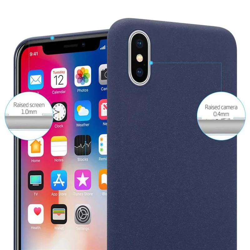 Cadorabo Hülle kompatibel mit Apple iPhone X / XS Hard Case Schutzhülle in Frosted Optik gegen Kratzer und Stöße