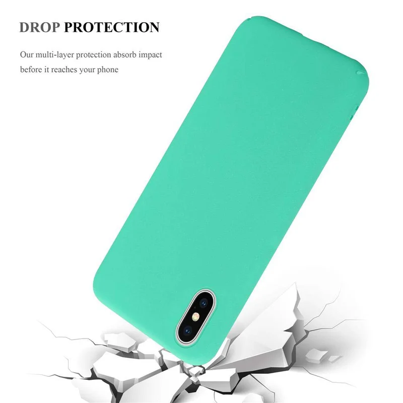 Cadorabo Hülle kompatibel mit Apple iPhone X / XS Hard Case Schutzhülle in Frosted Optik gegen Kratzer und Stöße