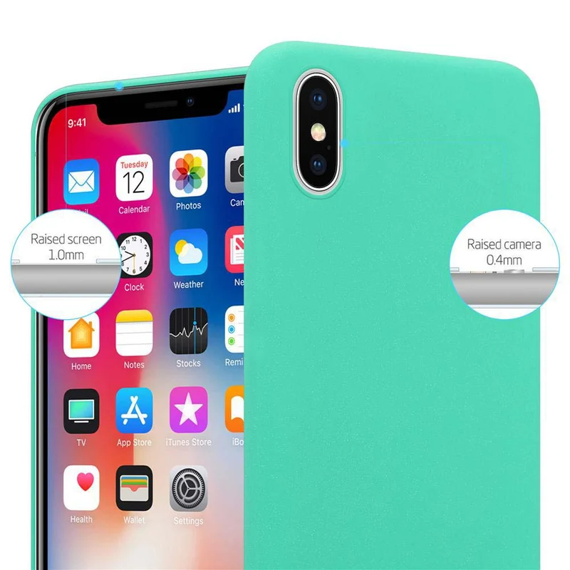 Cadorabo Hülle kompatibel mit Apple iPhone X / XS Hard Case Schutzhülle in Frosted Optik gegen Kratzer und Stöße