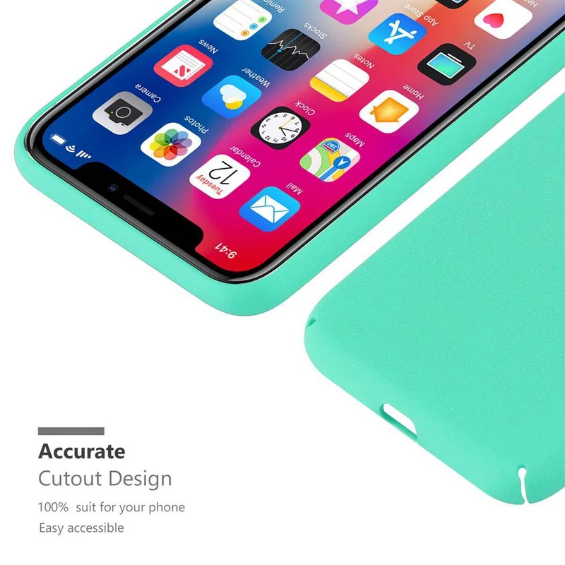 Cadorabo Hülle kompatibel mit Apple iPhone X / XS Hard Case Schutzhülle in Frosted Optik gegen Kratzer und Stöße