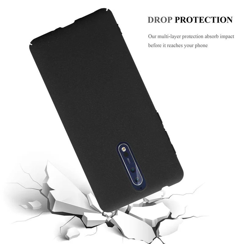 Cadorabo Hülle kompatibel mit Nokia 8 2017 Hard Case Schutzhülle in Frosted Optik gegen Kratzer und Stöße