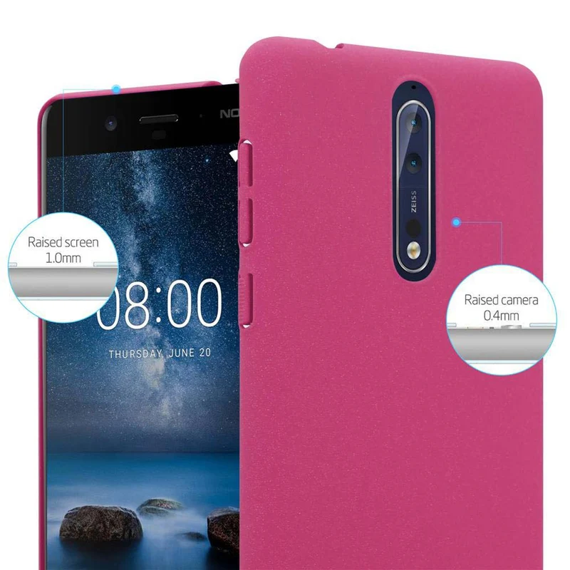 Cadorabo Hülle kompatibel mit Nokia 8 2017 Hard Case Schutzhülle in Frosted Optik gegen Kratzer und Stöße