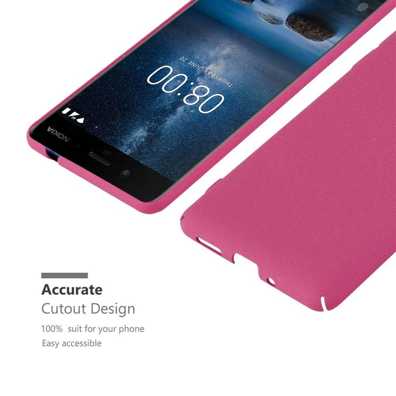 Cadorabo Hülle kompatibel mit Nokia 8 2017 Hard Case Schutzhülle in Frosted Optik gegen Kratzer und Stöße