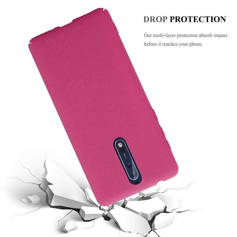 Cadorabo Hülle kompatibel mit Nokia 8 2017 Hard Case Schutzhülle in Frosted Optik gegen Kratzer und Stöße
