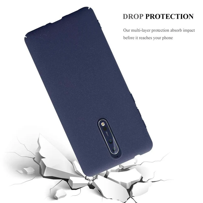Cadorabo Hülle kompatibel mit Nokia 8 2017 Hard Case Schutzhülle in Frosted Optik gegen Kratzer und Stöße