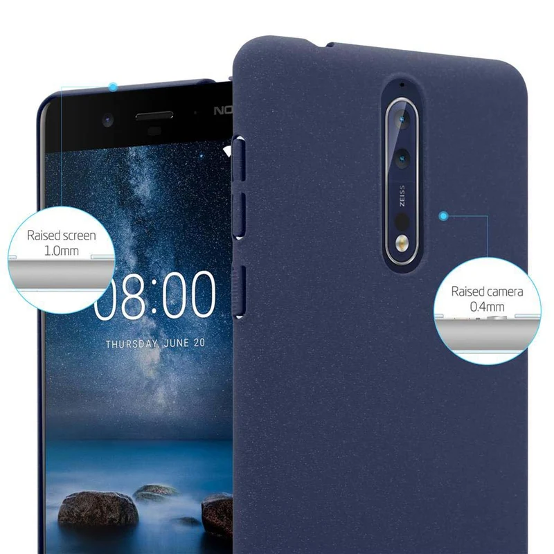 Cadorabo Hülle kompatibel mit Nokia 8 2017 Hard Case Schutzhülle in Frosted Optik gegen Kratzer und Stöße
