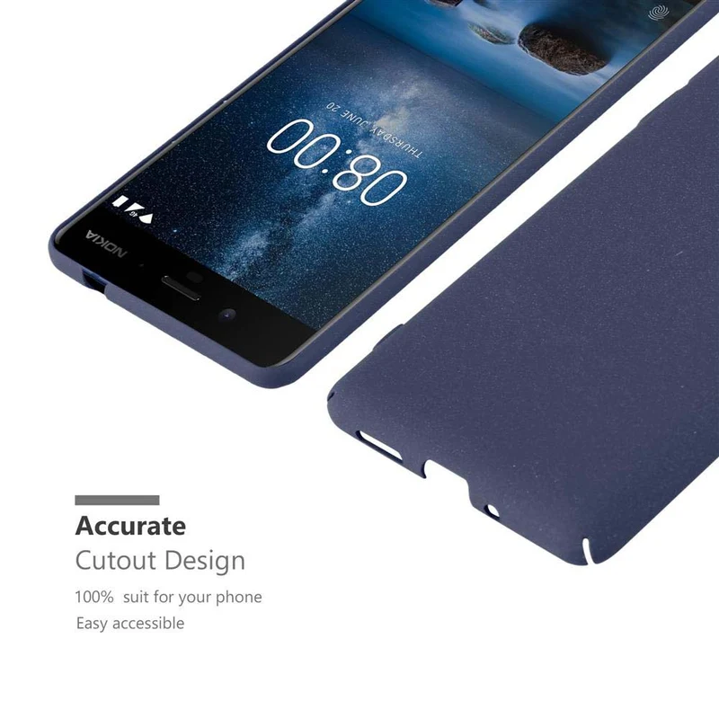 Cadorabo Hülle kompatibel mit Nokia 8 2017 Hard Case Schutzhülle in Frosted Optik gegen Kratzer und Stöße