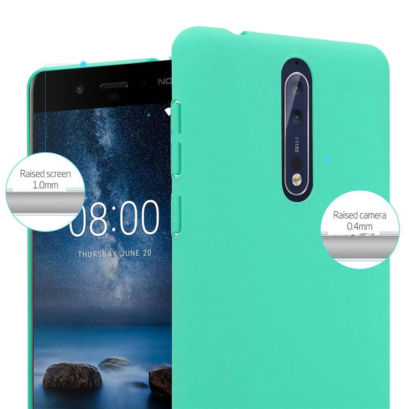 Cadorabo Hülle kompatibel mit Nokia 8 2017 Hard Case Schutzhülle in Frosted Optik gegen Kratzer und Stöße