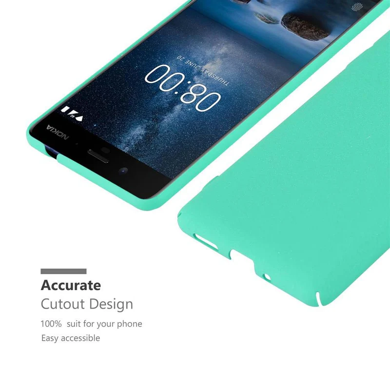 Cadorabo Hülle kompatibel mit Nokia 8 2017 Hard Case Schutzhülle in Frosted Optik gegen Kratzer und Stöße