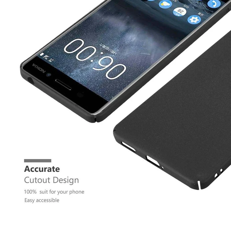 Cadorabo Hülle kompatibel mit Nokia 6 2017 Hard Case Schutzhülle in Frosted Optik gegen Kratzer und Stöße