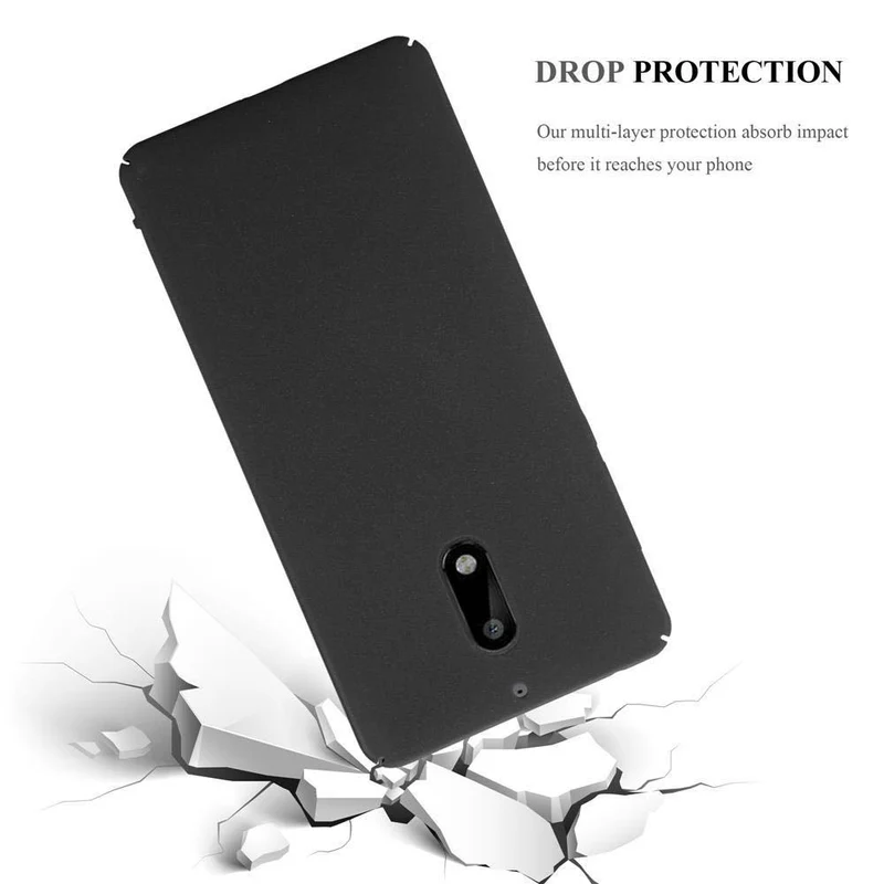 Cadorabo Hülle kompatibel mit Nokia 6 2017 Hard Case Schutzhülle in Frosted Optik gegen Kratzer und Stöße