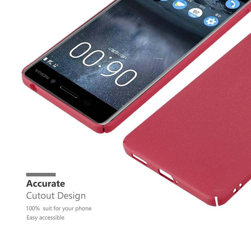 Cadorabo Hülle kompatibel mit Nokia 6 2017 Hard Case Schutzhülle in Frosted Optik gegen Kratzer und Stöße
