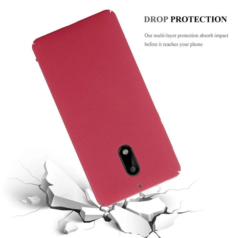 Cadorabo Hülle kompatibel mit Nokia 6 2017 Hard Case Schutzhülle in Frosted Optik gegen Kratzer und Stöße