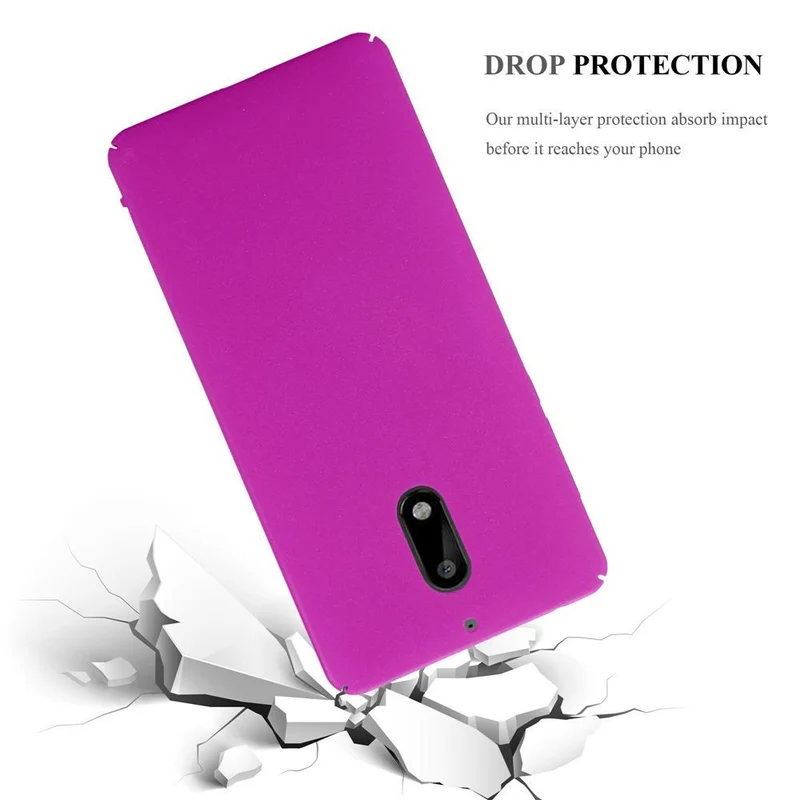 Cadorabo Hülle kompatibel mit Nokia 6 2017 Hard Case Schutzhülle in Frosted Optik gegen Kratzer und Stöße