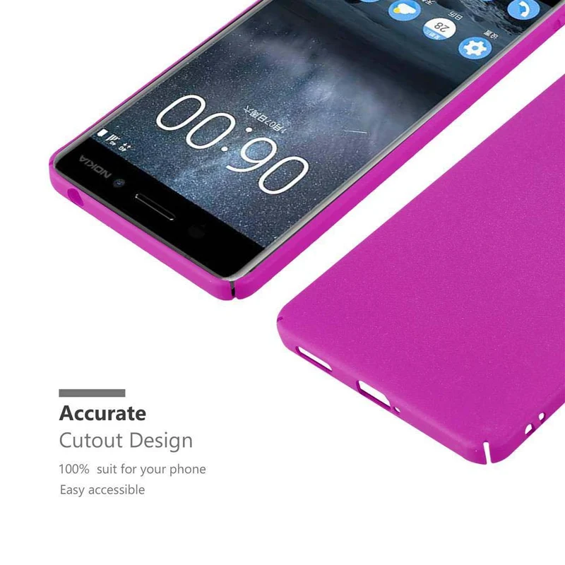 Cadorabo Hülle kompatibel mit Nokia 6 2017 Hard Case Schutzhülle in Frosted Optik gegen Kratzer und Stöße
