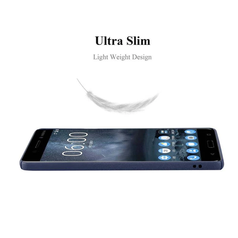 Cadorabo Hülle kompatibel mit Nokia 6 2017 Hard Case Schutzhülle in Frosted Optik gegen Kratzer und Stöße