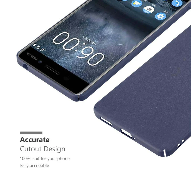 Cadorabo Hülle kompatibel mit Nokia 6 2017 Hard Case Schutzhülle in Frosted Optik gegen Kratzer und Stöße