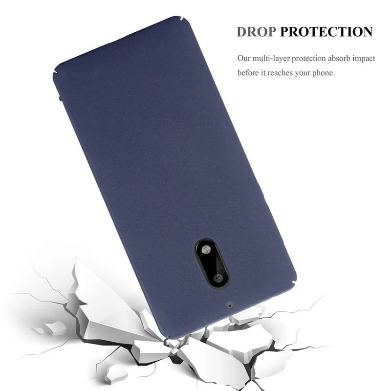 Cadorabo Hülle kompatibel mit Nokia 6 2017 Hard Case Schutzhülle in Frosted Optik gegen Kratzer und Stöße