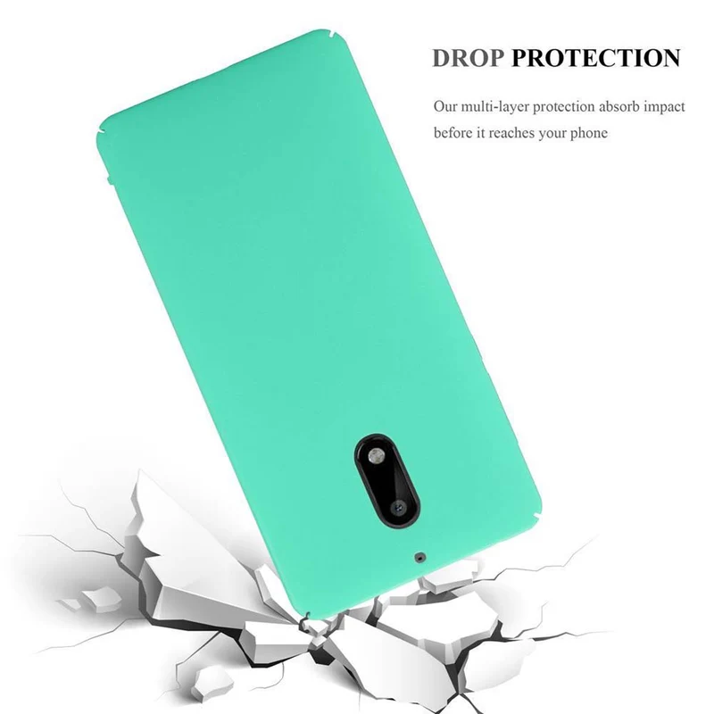 Cadorabo Hülle kompatibel mit Nokia 6 2017 Hard Case Schutzhülle in Frosted Optik gegen Kratzer und Stöße