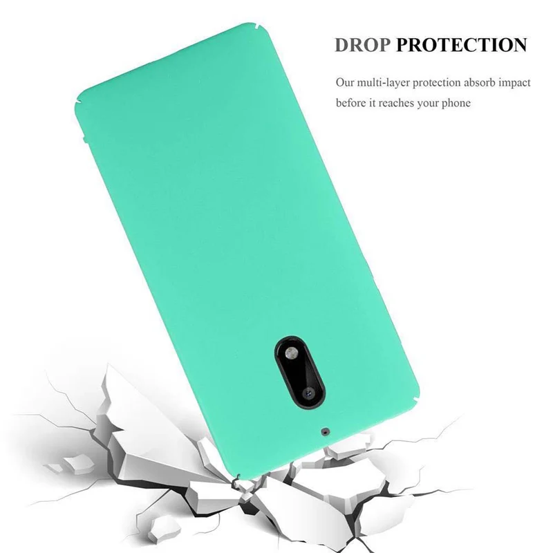 Cadorabo Hülle kompatibel mit Nokia 6 2017 Hard Case Schutzhülle in Frosted Optik gegen Kratzer und Stöße