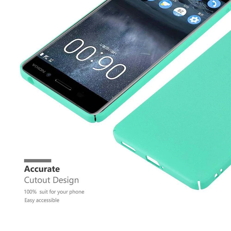 Cadorabo Hülle kompatibel mit Nokia 6 2017 Hard Case Schutzhülle in Frosted Optik gegen Kratzer und Stöße