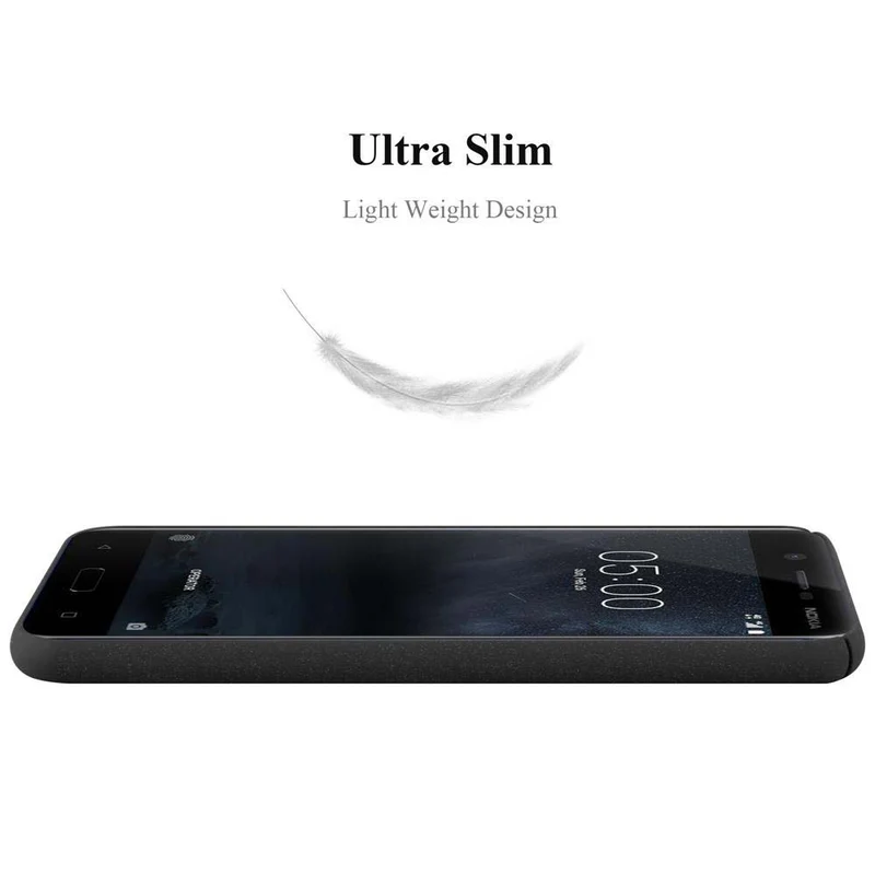 Cadorabo Hülle kompatibel mit Nokia 5 2017 Hard Case Schutzhülle in Frosted Optik gegen Kratzer und Stöße