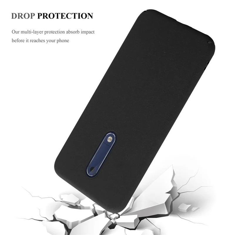Cadorabo Hülle kompatibel mit Nokia 5 2017 Hard Case Schutzhülle in Frosted Optik gegen Kratzer und Stöße