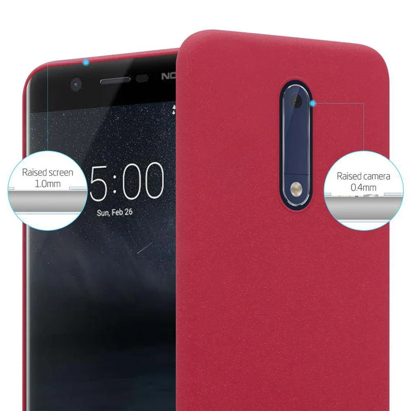 Cadorabo Hülle kompatibel mit Nokia 5 2017 Hard Case Schutzhülle in Frosted Optik gegen Kratzer und Stöße