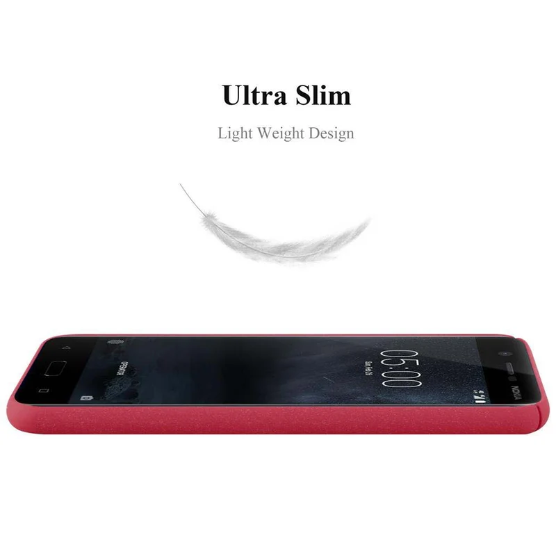 Cadorabo Hülle kompatibel mit Nokia 5 2017 Hard Case Schutzhülle in Frosted Optik gegen Kratzer und Stöße
