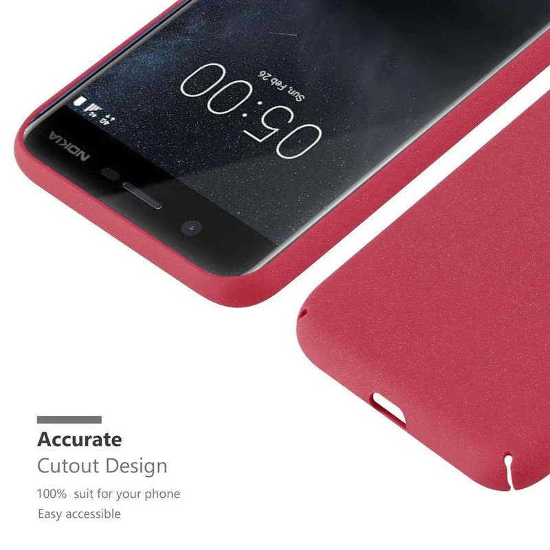 Cadorabo Hülle kompatibel mit Nokia 5 2017 Hard Case Schutzhülle in Frosted Optik gegen Kratzer und Stöße
