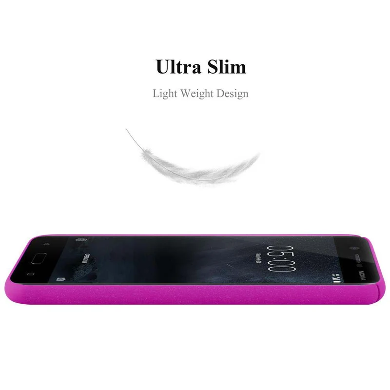 Cadorabo Hülle kompatibel mit Nokia 5 2017 Hard Case Schutzhülle in Frosted Optik gegen Kratzer und Stöße