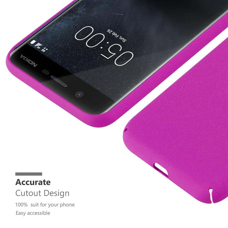 Cadorabo Hülle kompatibel mit Nokia 5 2017 Hard Case Schutzhülle in Frosted Optik gegen Kratzer und Stöße