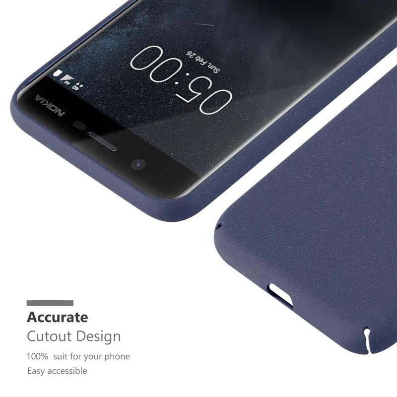 Cadorabo Hülle kompatibel mit Nokia 5 2017 Hard Case Schutzhülle in Frosted Optik gegen Kratzer und Stöße