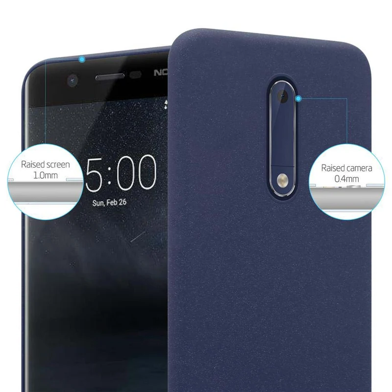 Cadorabo Hülle kompatibel mit Nokia 5 2017 Hard Case Schutzhülle in Frosted Optik gegen Kratzer und Stöße