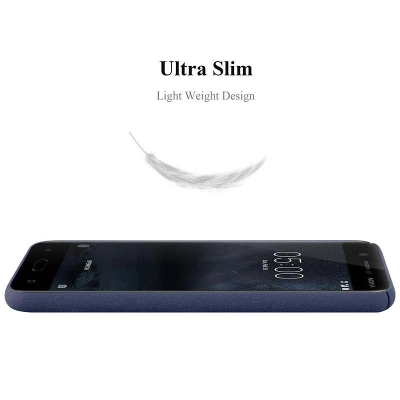 Cadorabo Hülle kompatibel mit Nokia 5 2017 Hard Case Schutzhülle in Frosted Optik gegen Kratzer und Stöße