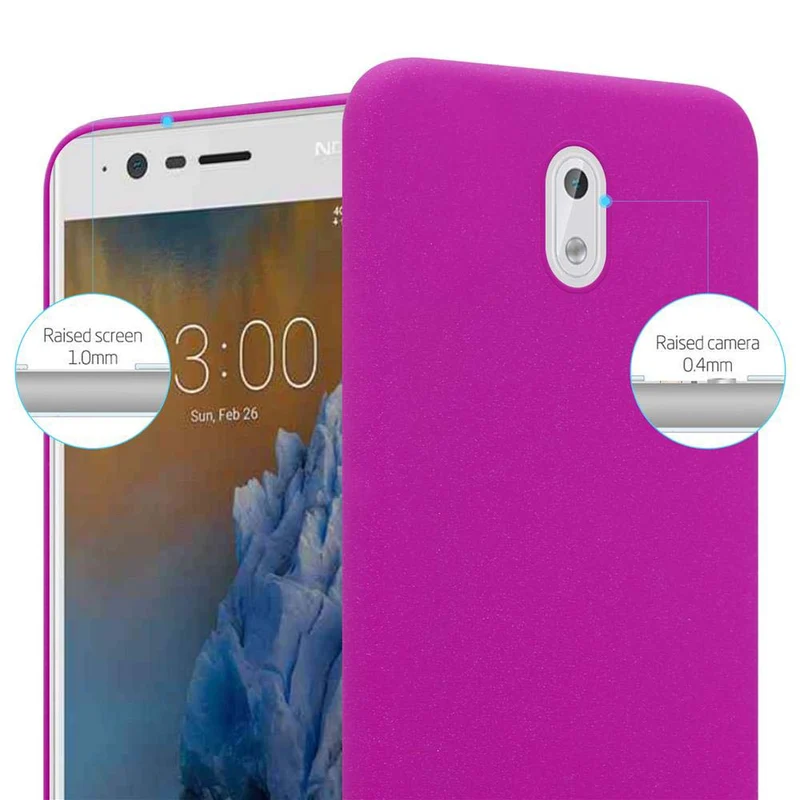 Cadorabo Hülle kompatibel mit Nokia 3 2017 Hard Case Schutzhülle in Frosted Optik gegen Kratzer und Stöße