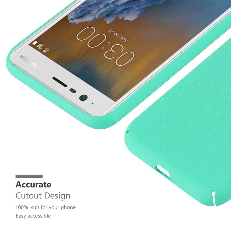 Cadorabo Hülle kompatibel mit Nokia 3 2017 Hard Case Schutzhülle in Frosted Optik gegen Kratzer und Stöße